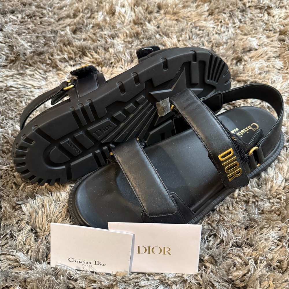Dior Black Sandals with Gold Details - Picture 2 of 2